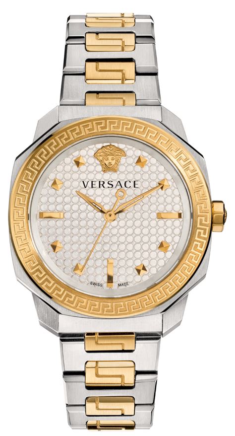 versace ladies watch round with leather band|versace watches for women's price.